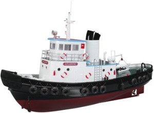 AquaCraft Atlantic Harbor RC Tug Boat Electric with lots of detail, even rubber bumper tires!